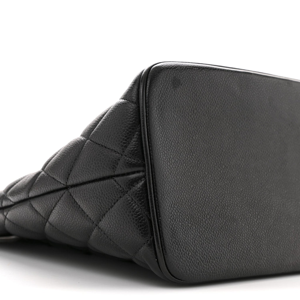 Caviar Quilted Medallion Tote Black