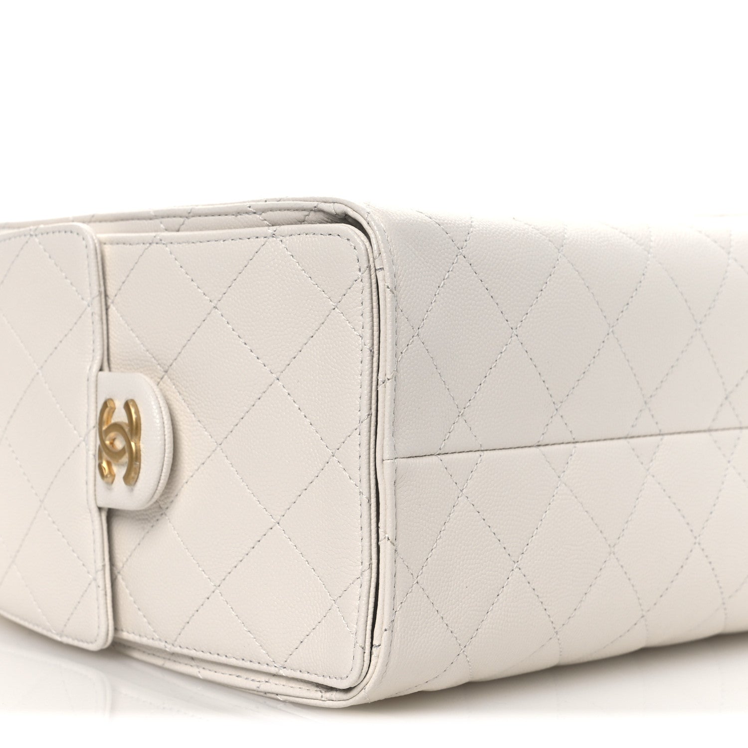 Caviar Quilted Small Chanel 25 Handbag White