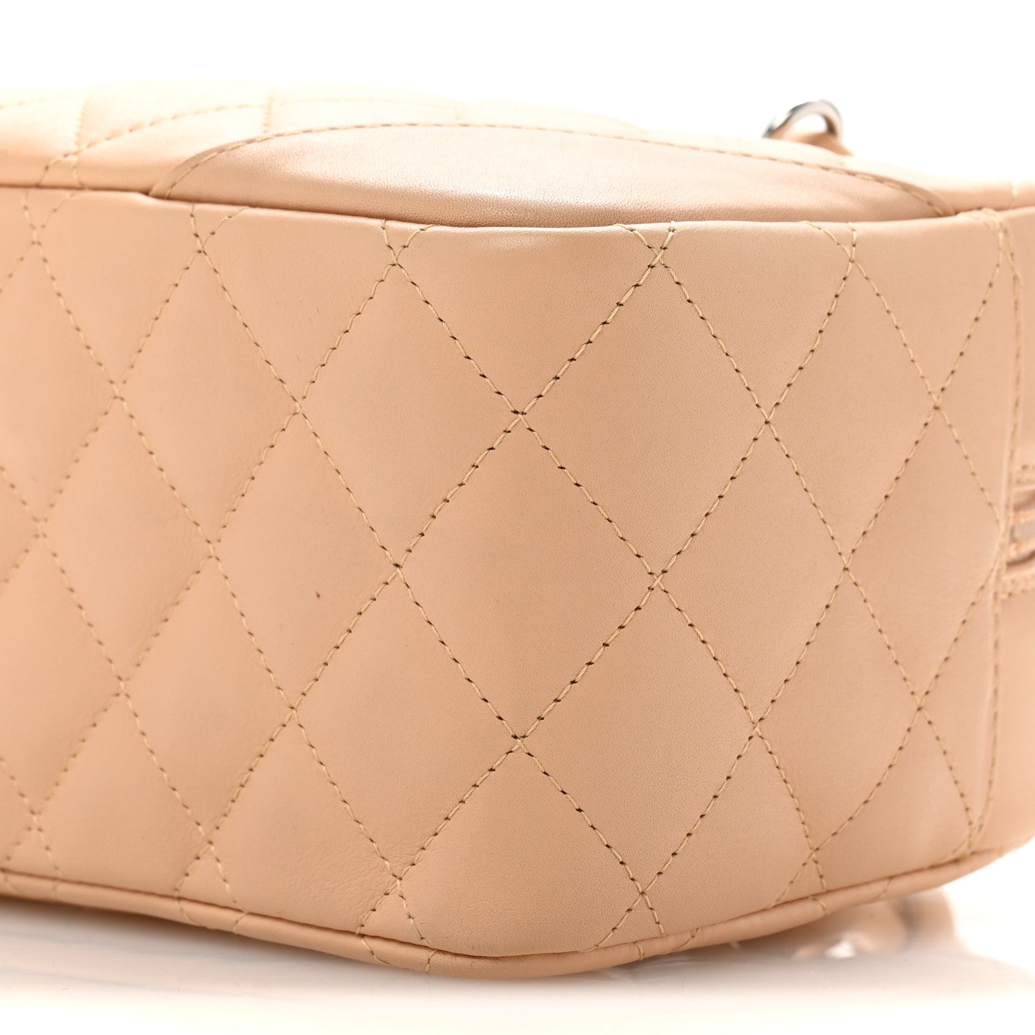 Calfskin Quilted Small Cambon Bowler Beige
