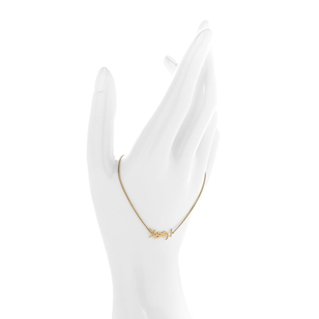 Brass Monogram Charm Bracelet Gold