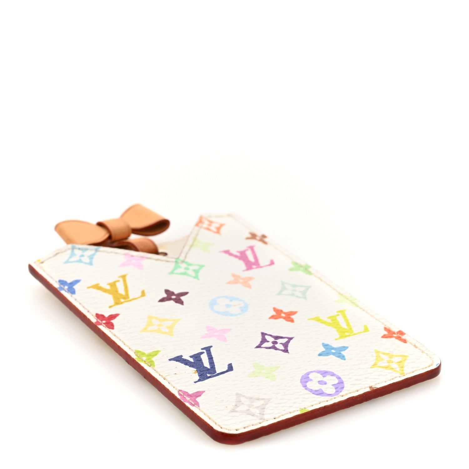 Monogram Multicolor Mirror and Case Pouch White
