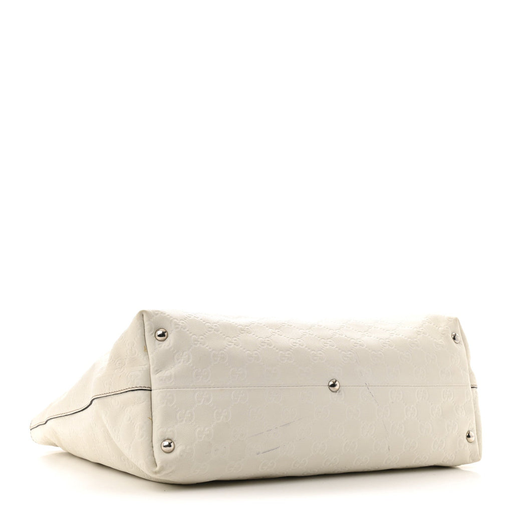 Guccissima Medium Icon Bit Tote Off White