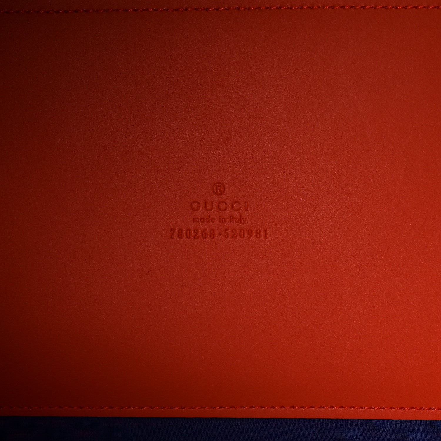 Monogram Jumbo Fabric Malaga GG Embossed Diver Duffle Bag Orange Pop Blue