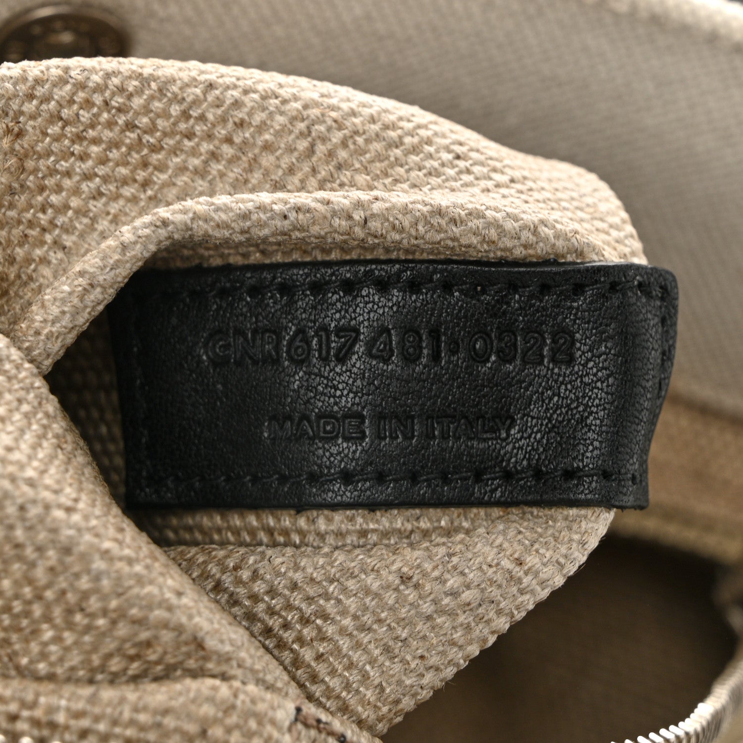 Linen Calfskin Small Rive Gauche Tote Greggio Natural