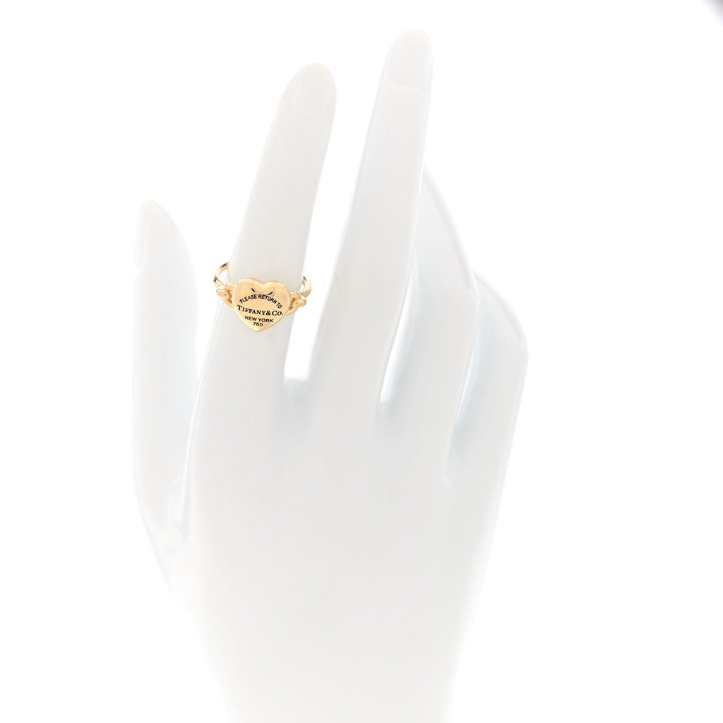 18K Yellow Gold Return to Tiffany Full Heart Ring 50 5.5