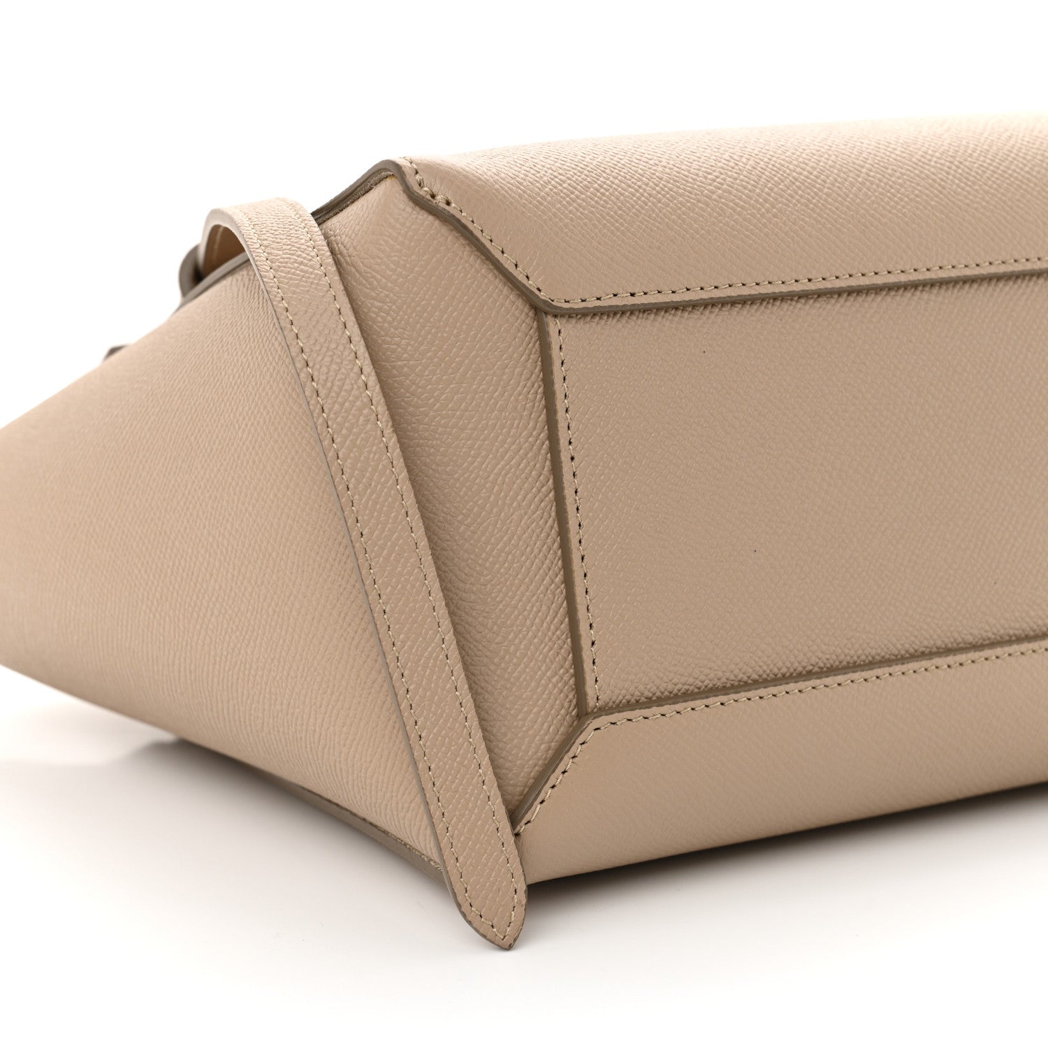 Grained Calfskin Micro Belt Bag Light Taupe