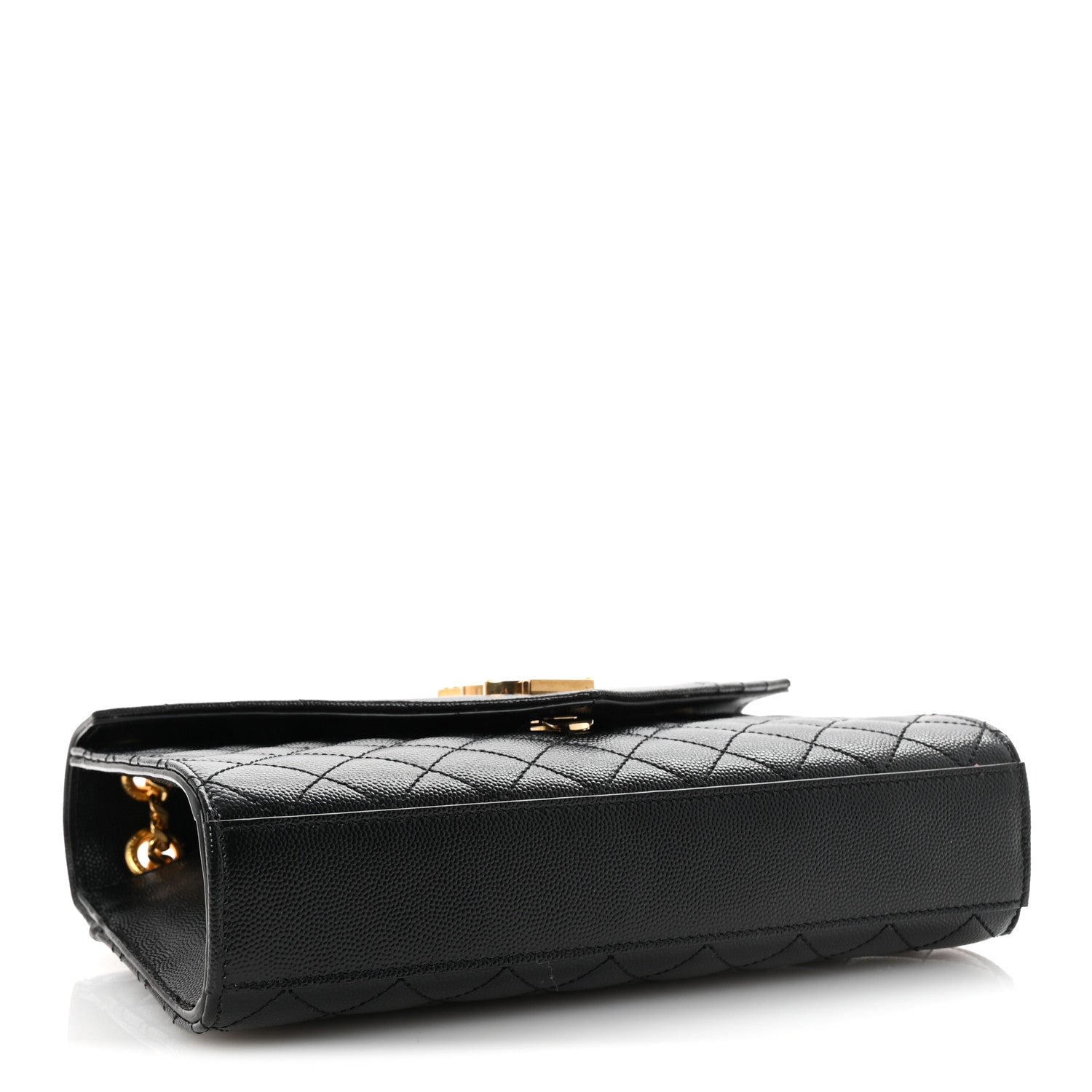 Grain De Poudre Textured Mixed Matelasse Triquilt Medium Monogram Satchel Black