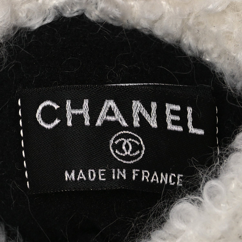 Lambskin Nylon Quilted CC Mittens S Beige