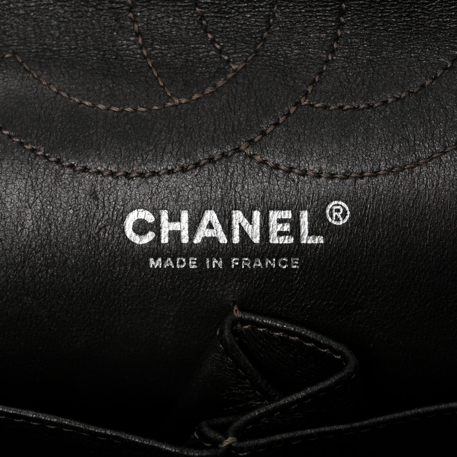 Metallic Calfskin Striped 2.55 Reissue 226 Flap Dark Silver