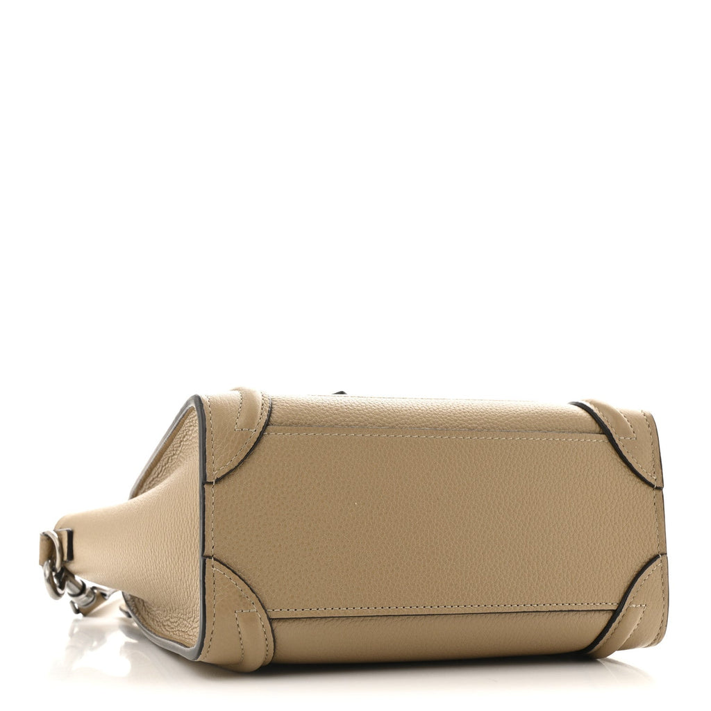 Drummed Calfskin Nano Luggage Dune