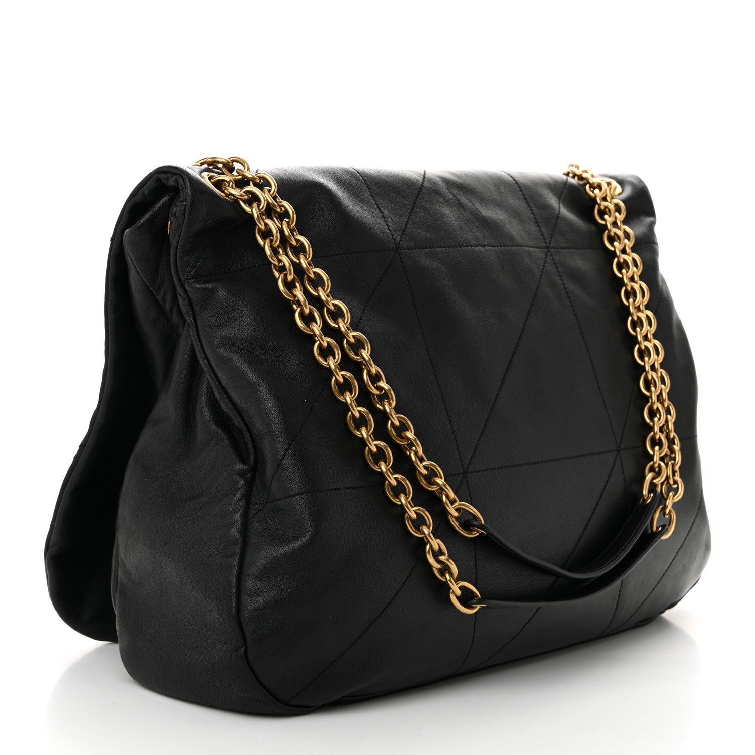 Lambskin Matelasse Monogram Large Jamie 4.3 Black