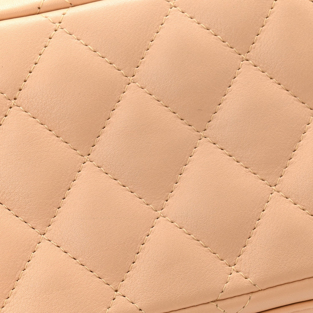 Calfskin Quilted Small Cambon Bowler Beige