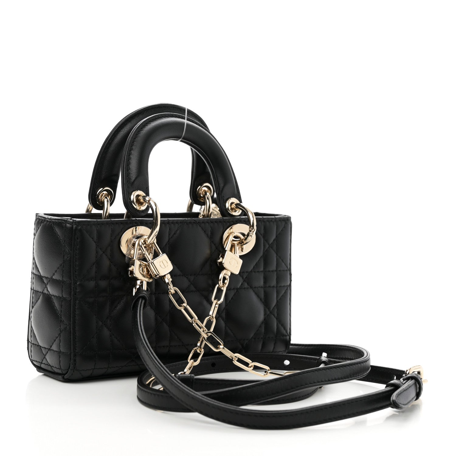 Lambskin Cannage Micro Lady D-Joy Black