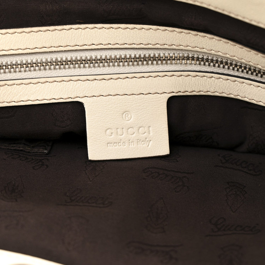 Guccissima Medium Icon Bit Tote Off White