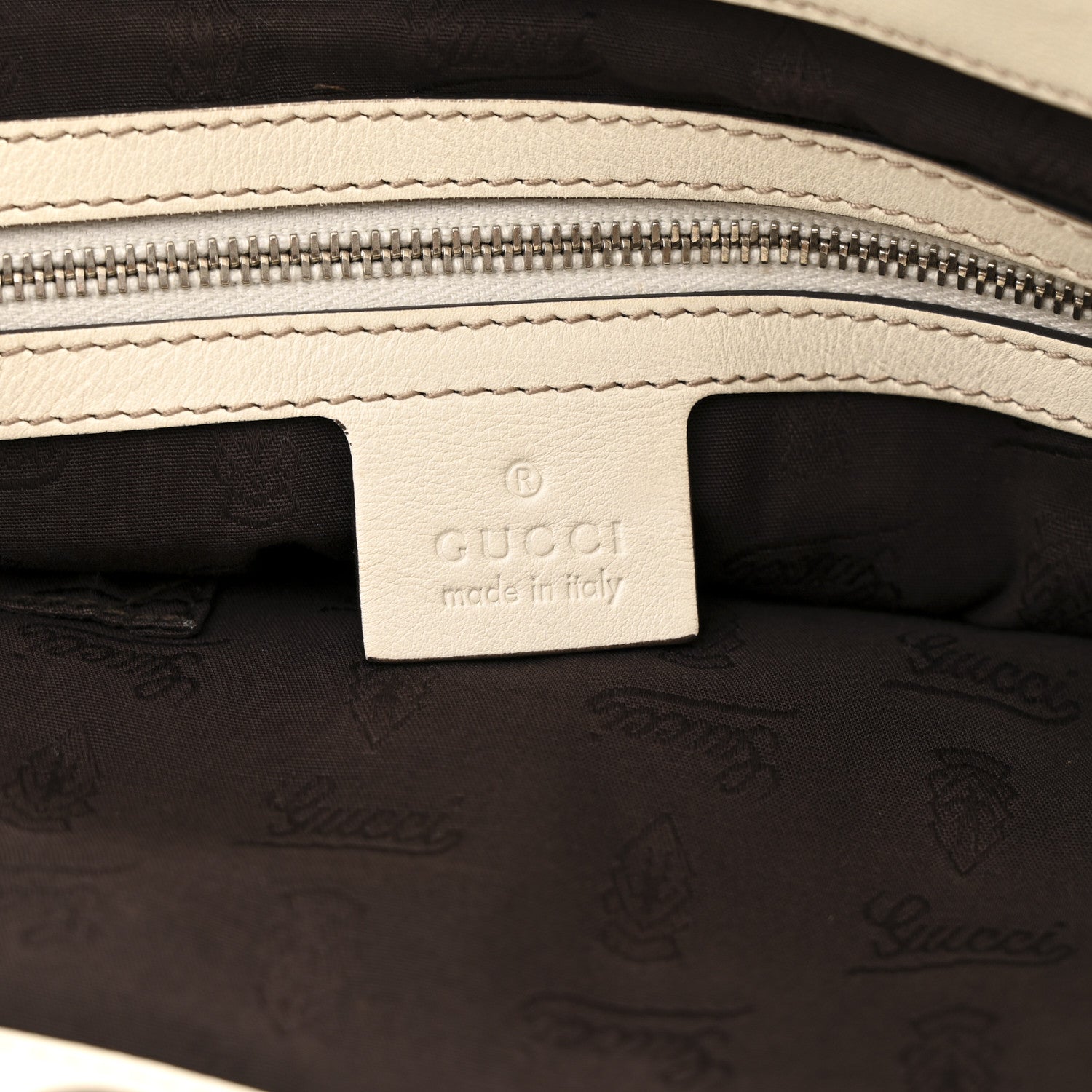 Guccissima Medium Icon Bit Tote Off White