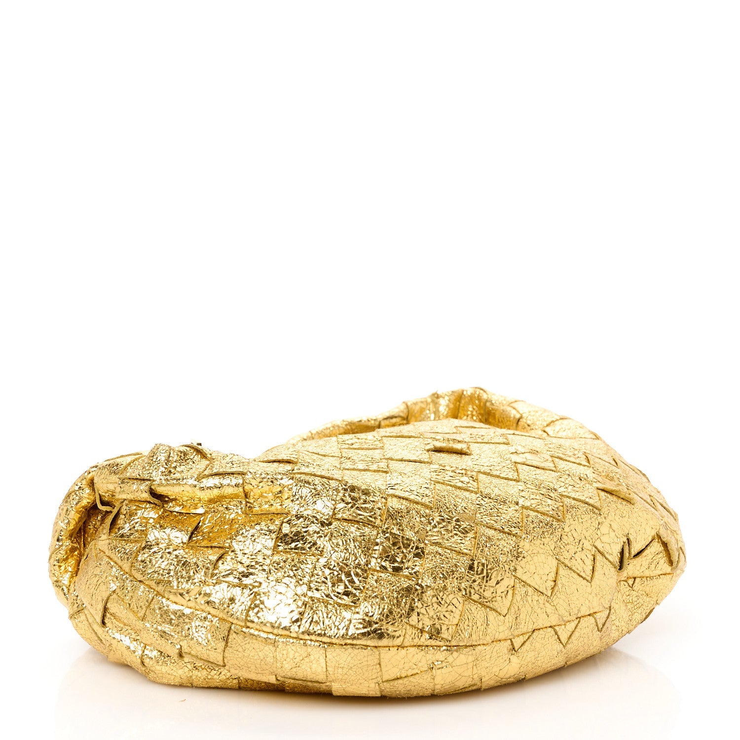 Metallic Nappa Intrecciato Mini Jodie Gold