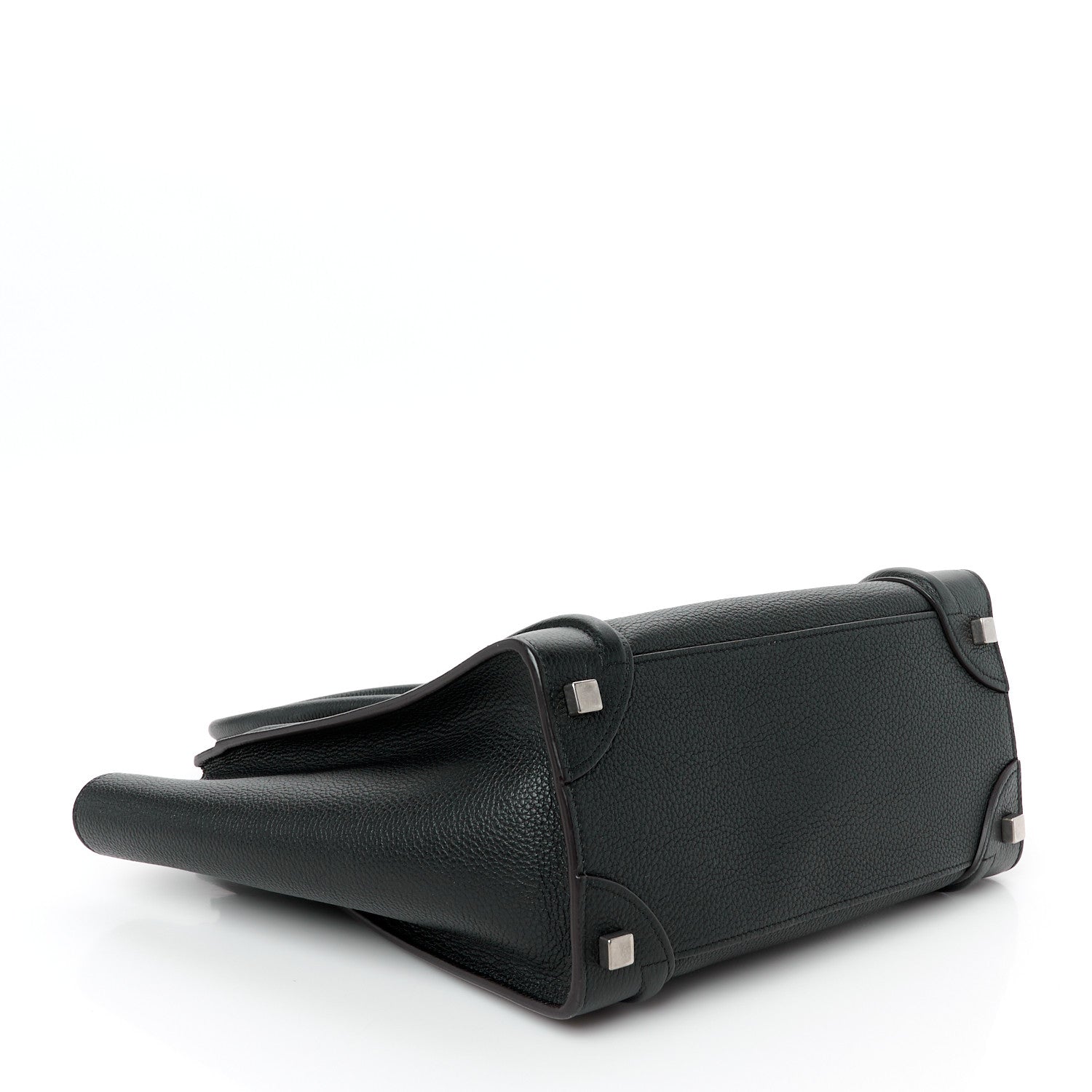 Drummed Calfskin Micro Luggage Black