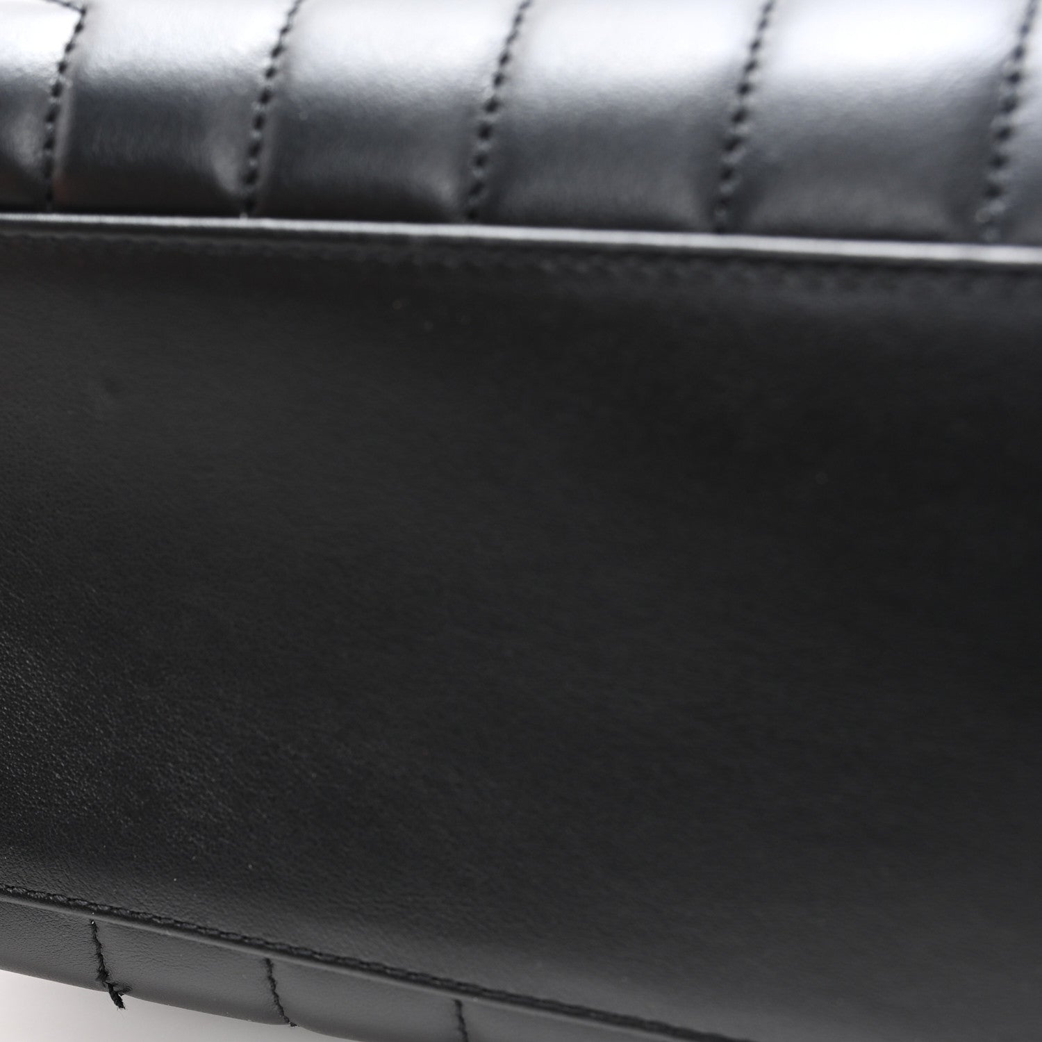 Calfskin Y Quilted Monogram Medium Loulou Chain Satchel Black