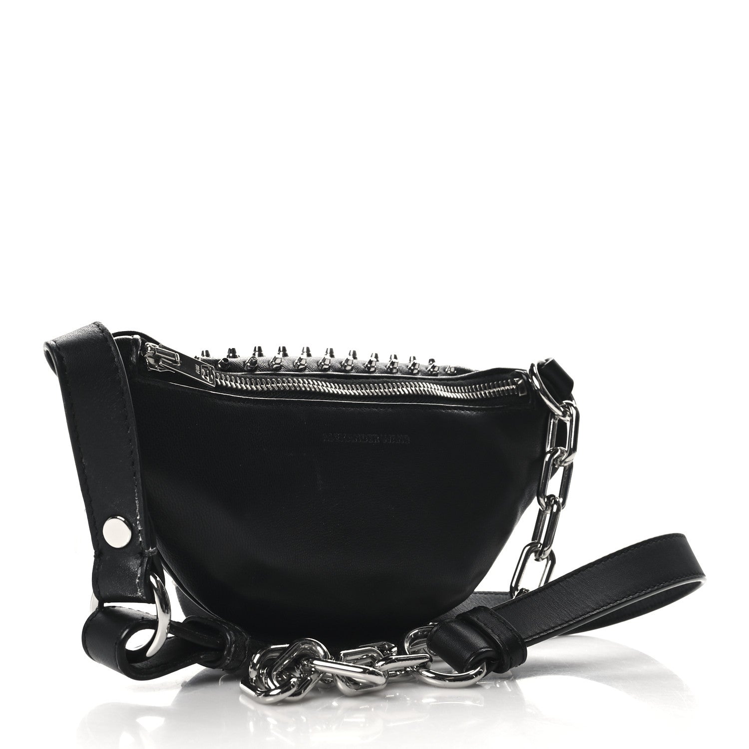 Lambskin Studded Mini Attica Belt Bag Black