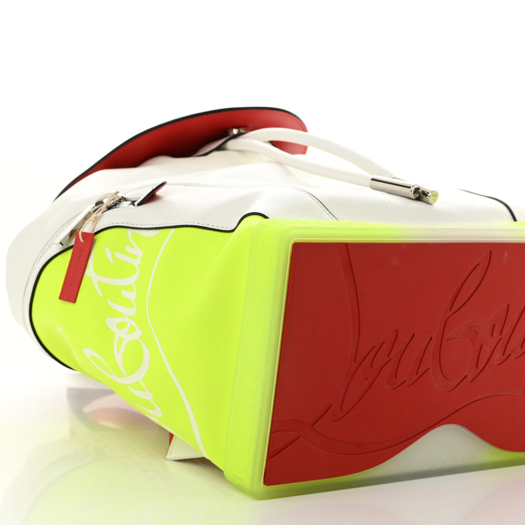 Calfskin Explorafunk Backpack Bianco Fluo Yellow