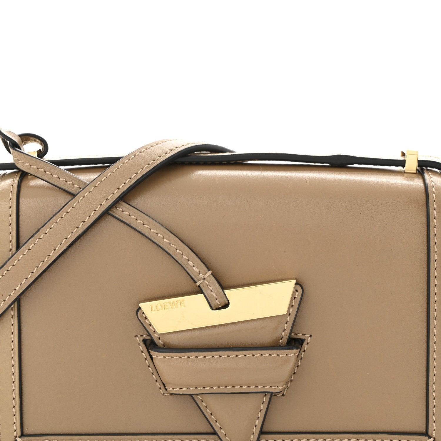 Calfskin Small Barcelona Shoulder Bag Mink