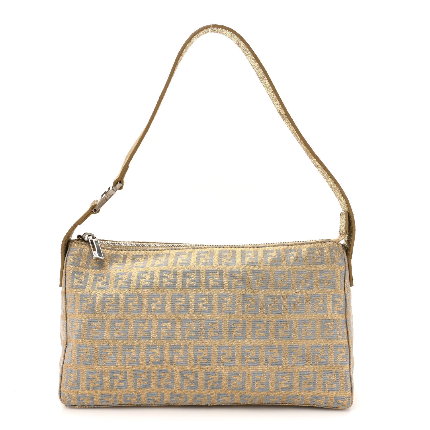Metallic Jacquard Zucchino Pochette Oro Sabbia