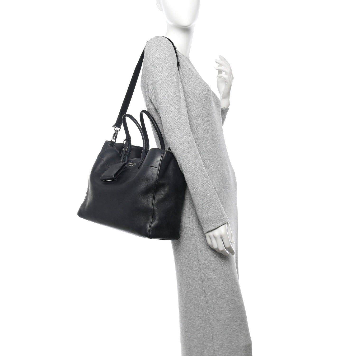 City Calf Tote Black
