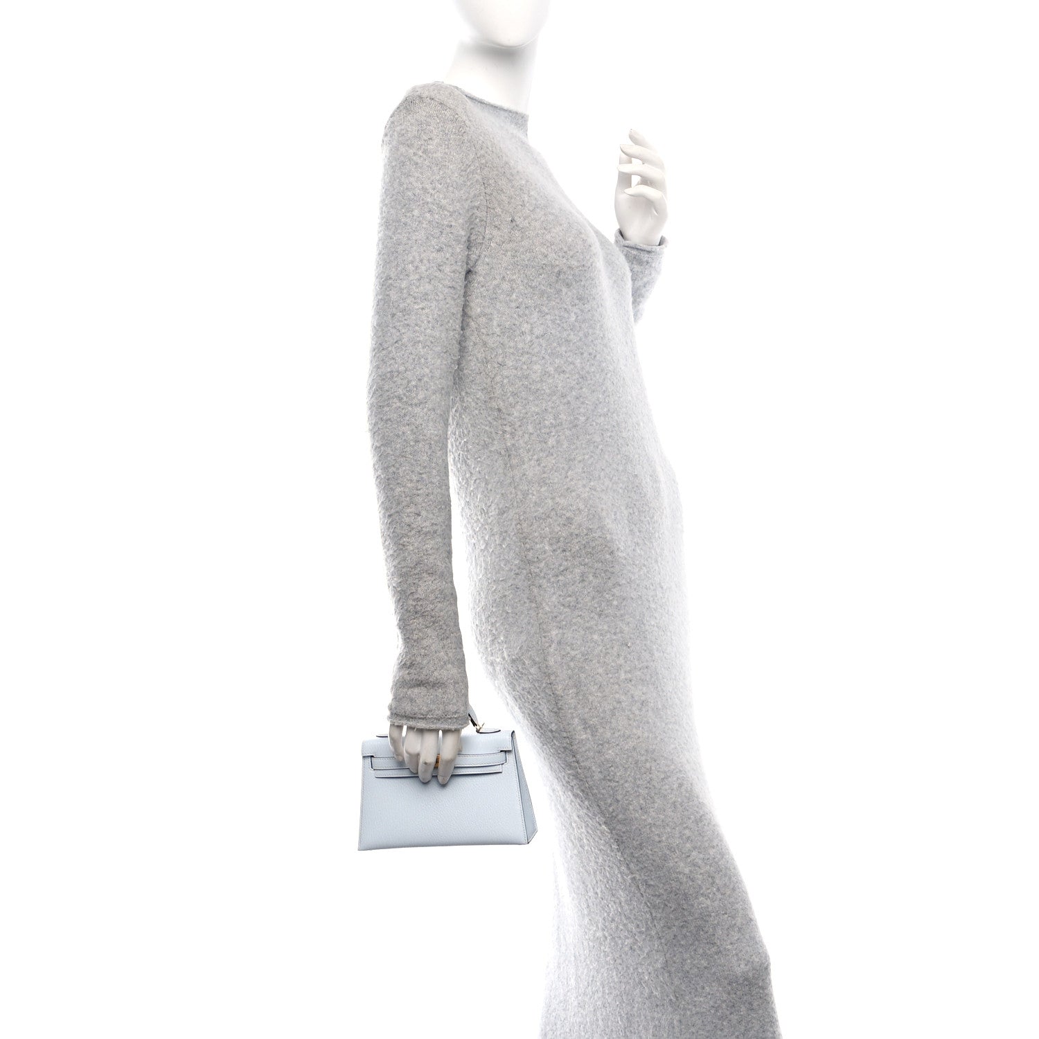 Chevre Mysore Mini Kelly Sellier 20 Bleu Brume Bleu Electrique