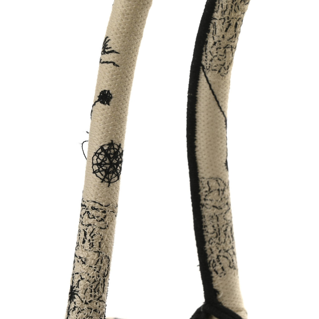 Canvas Zodiac Toile De Jouy Embroidered Medium Book Tote Latte