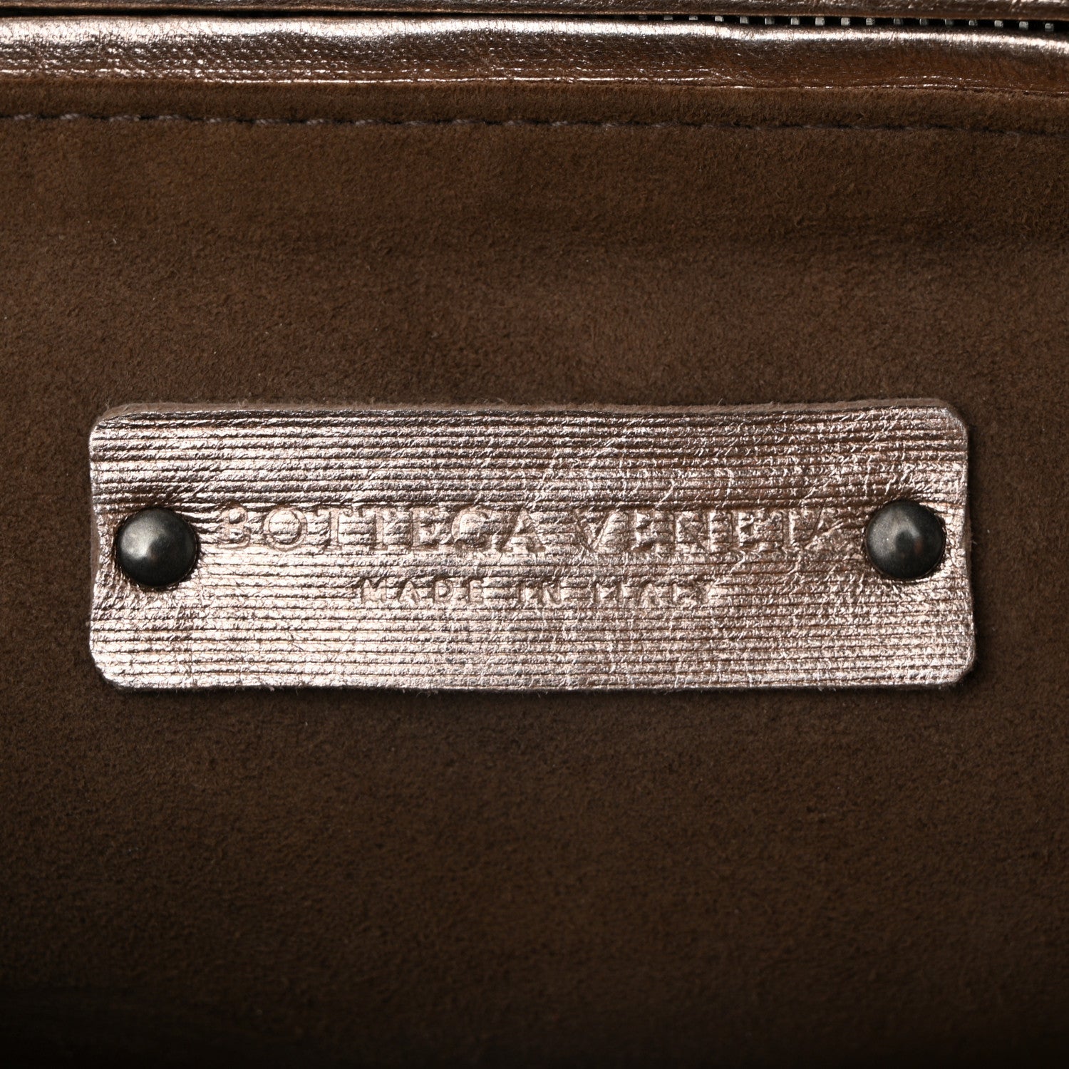 Metallic Grosgrain Intrecciato Nodini Crossbody Messenger Copper