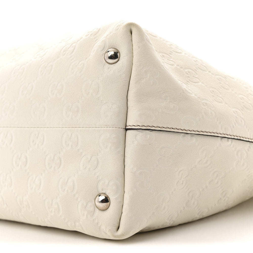 Guccissima Medium Icon Bit Tote Off White