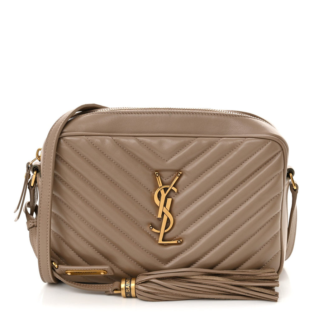 Calfskin Matelasse Monogram Lou Camera Bag Taupe