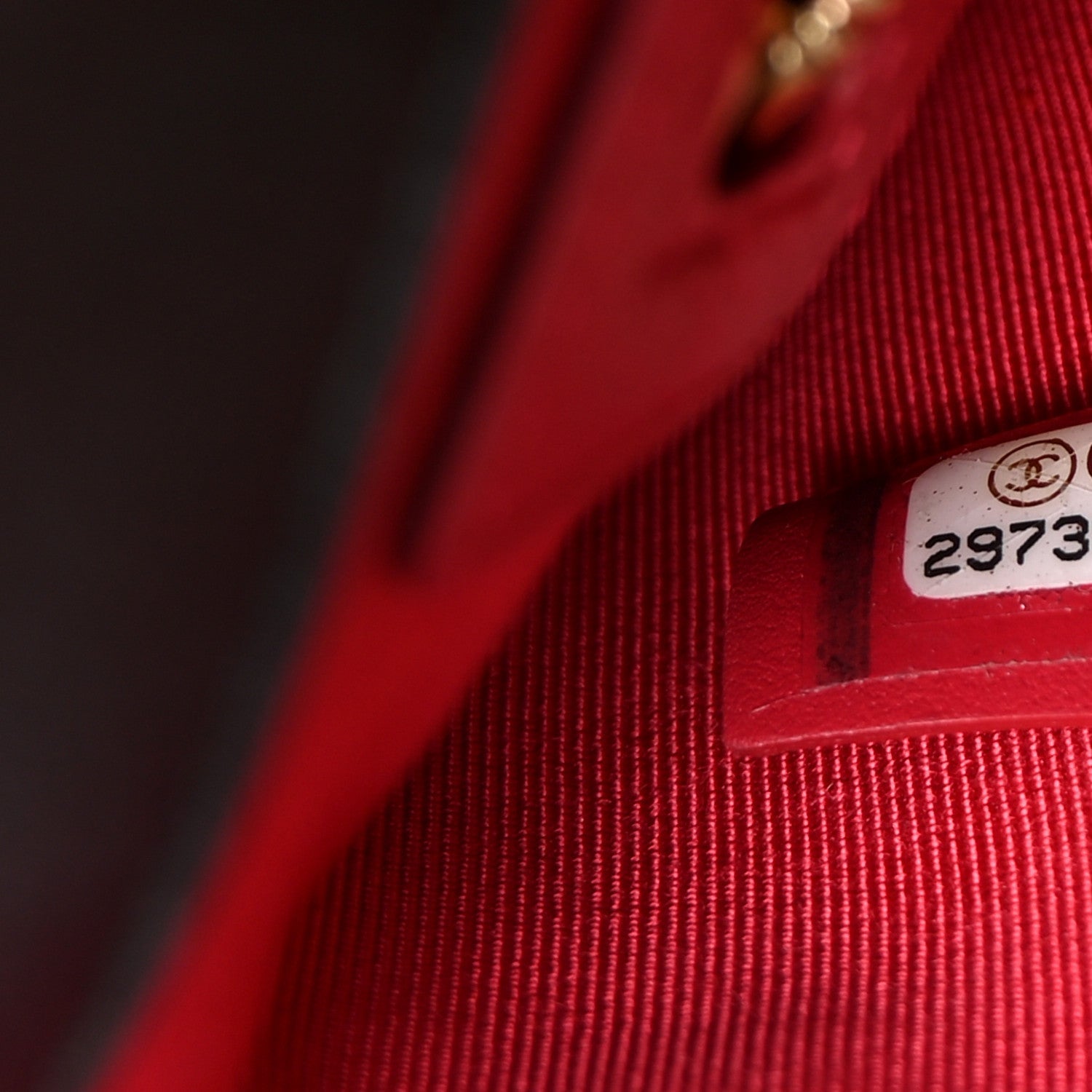 Calfskin Quilted Front Logo Enchained Clutch Black