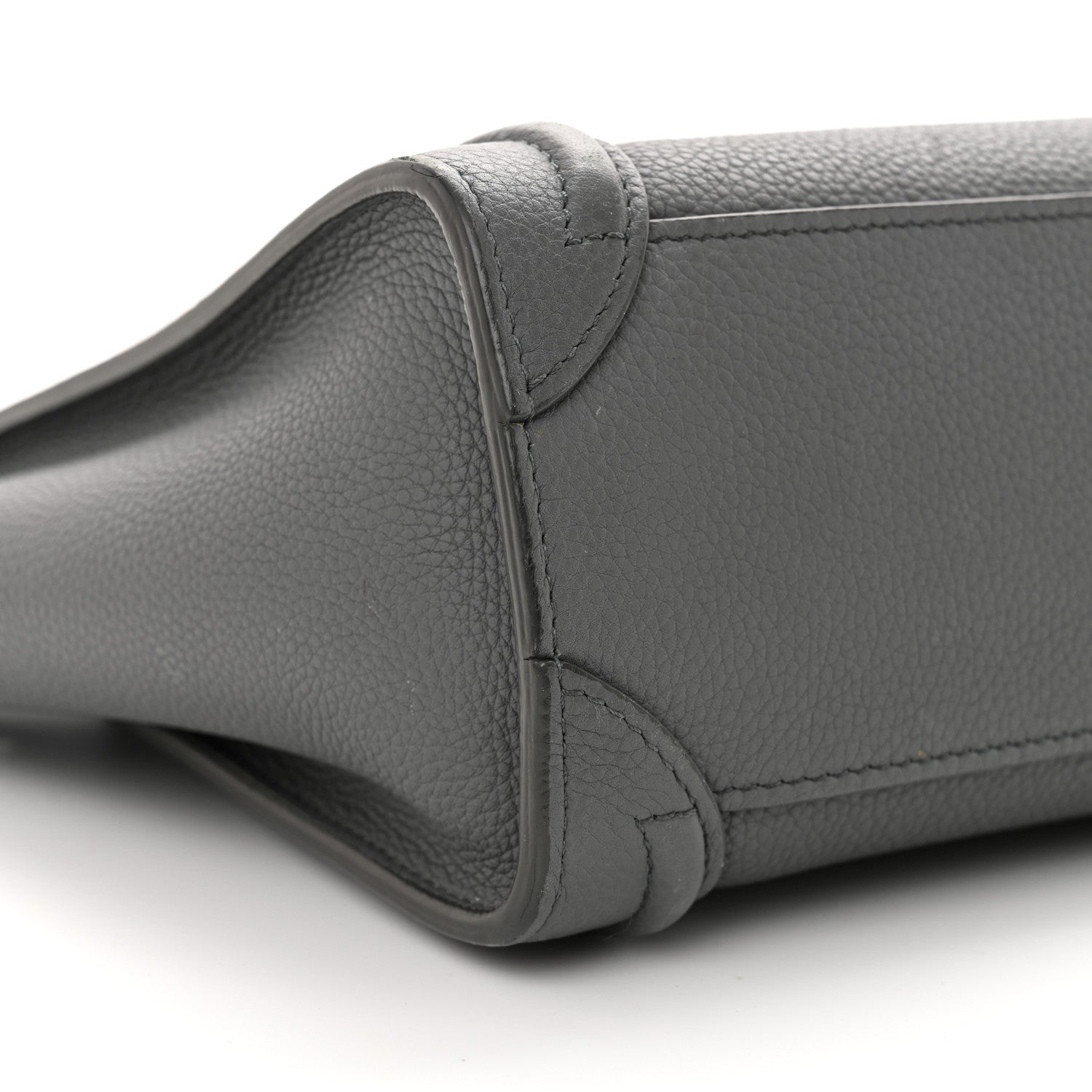 Drummed Calfskin Nano Luggage Kohl