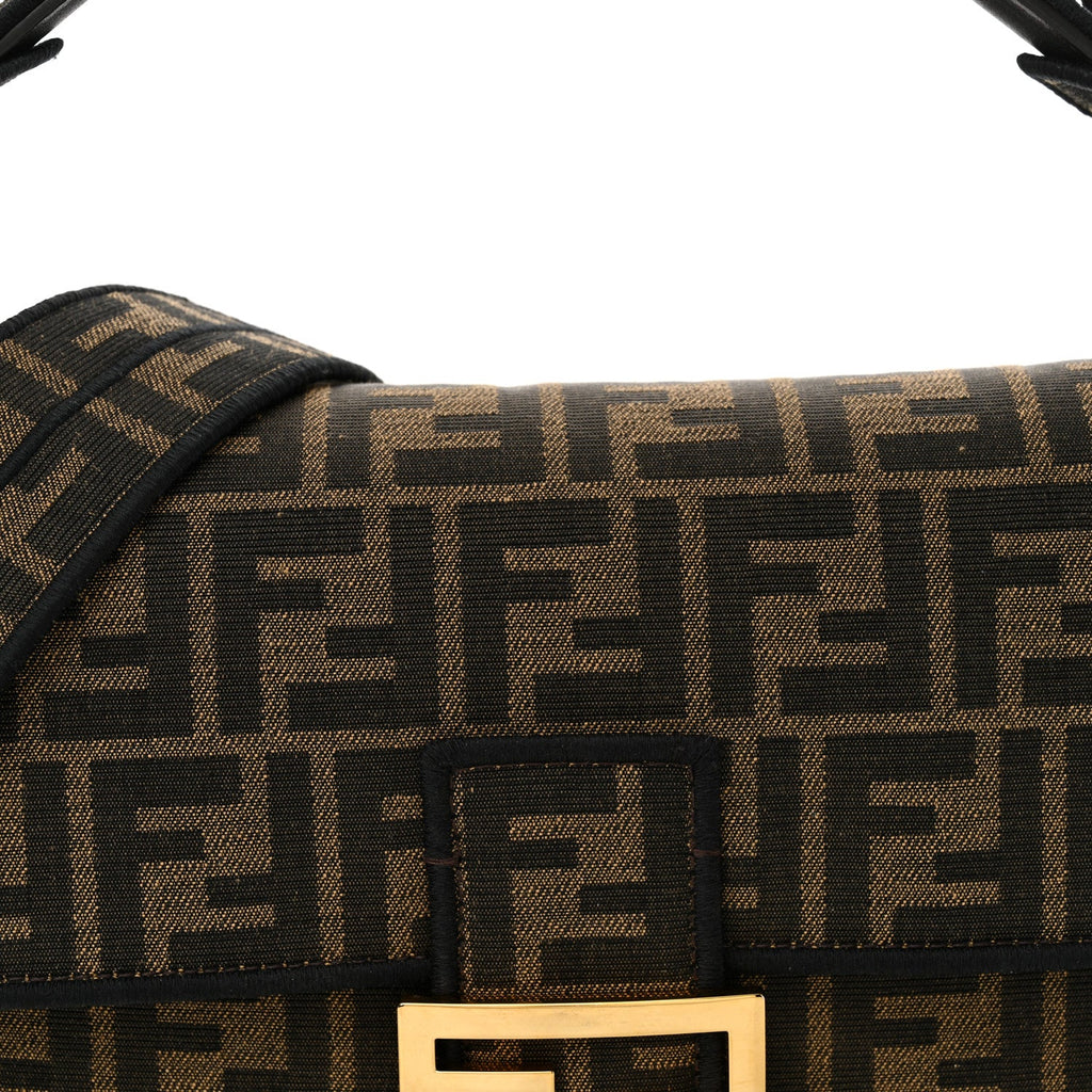 Fabric Jacquard FF 1974 Medium Baguette Tobacco Moro Black