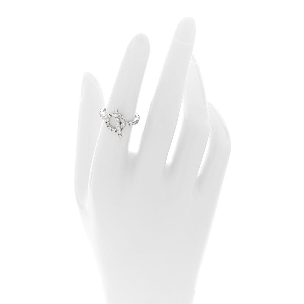 18K White Gold Diamond Finesse Ring 51 5.75