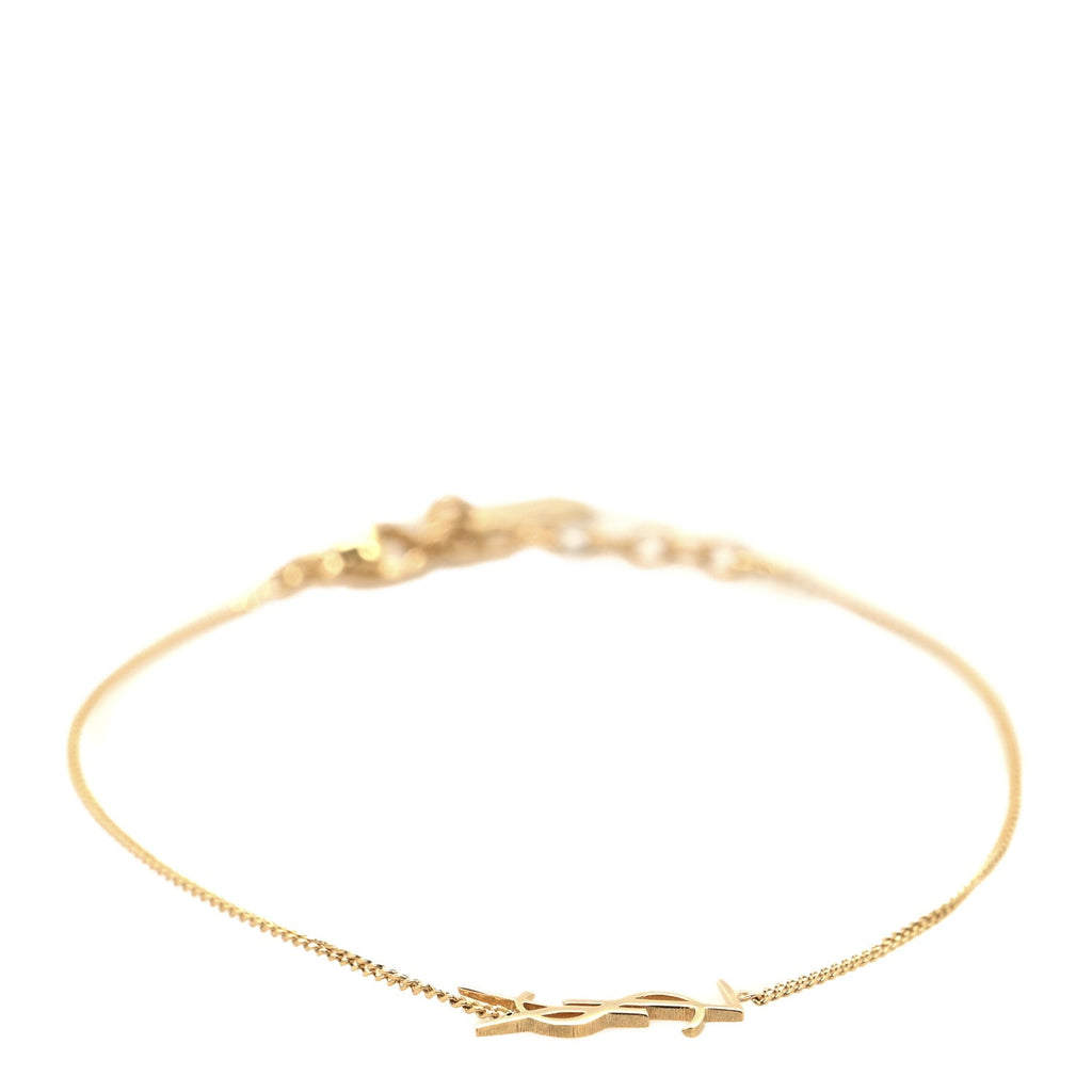 Brass Monogram Charm Bracelet Gold