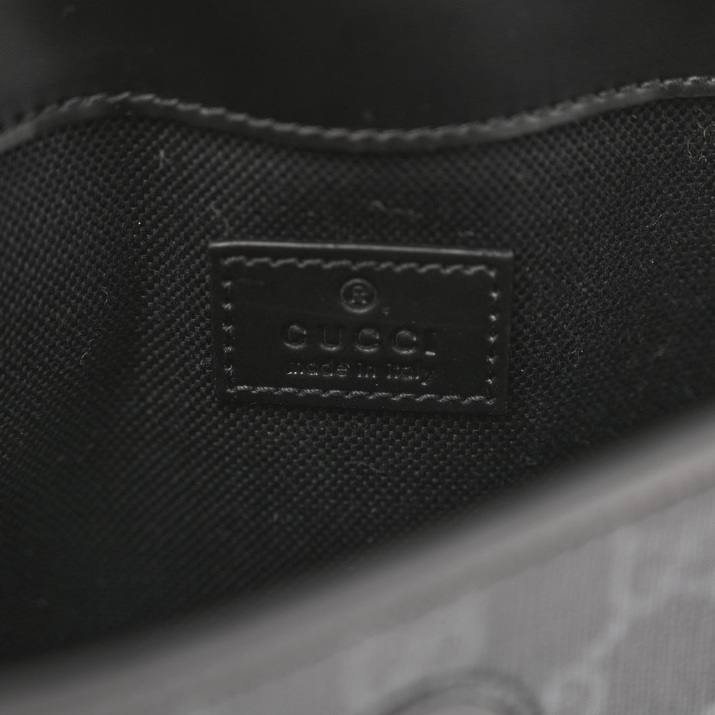 GG Supreme Monogram Web Slim Belt Bag Black Grey