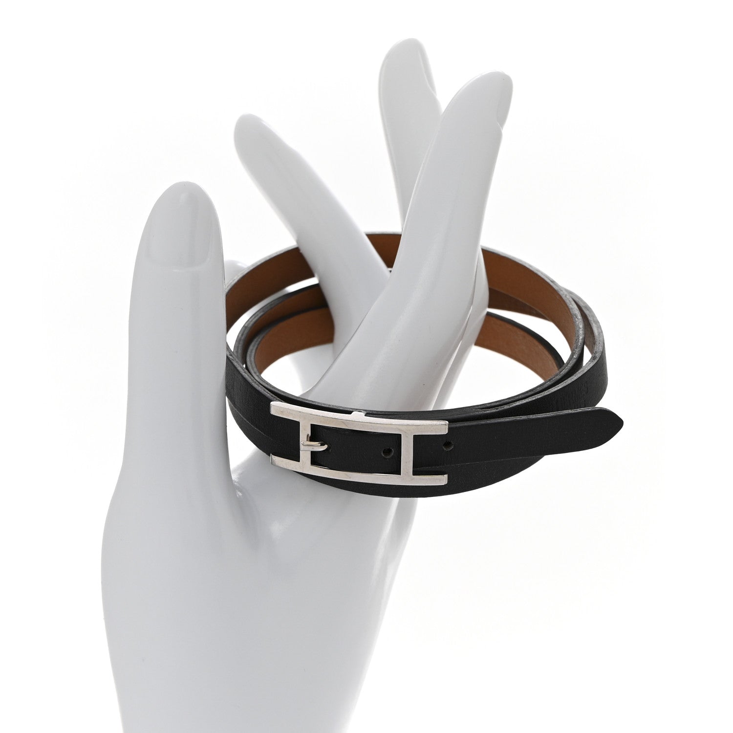 Chamonix Hapi 3MM Triple Tour Wrap Bracelet M Black Fauve