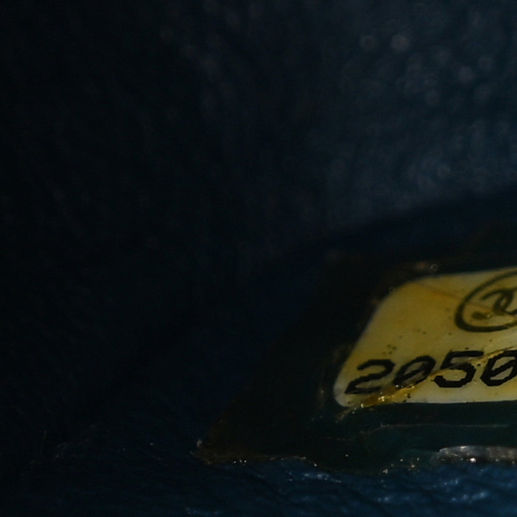 Caviar Quilted Medium Double Flap Dark Blue