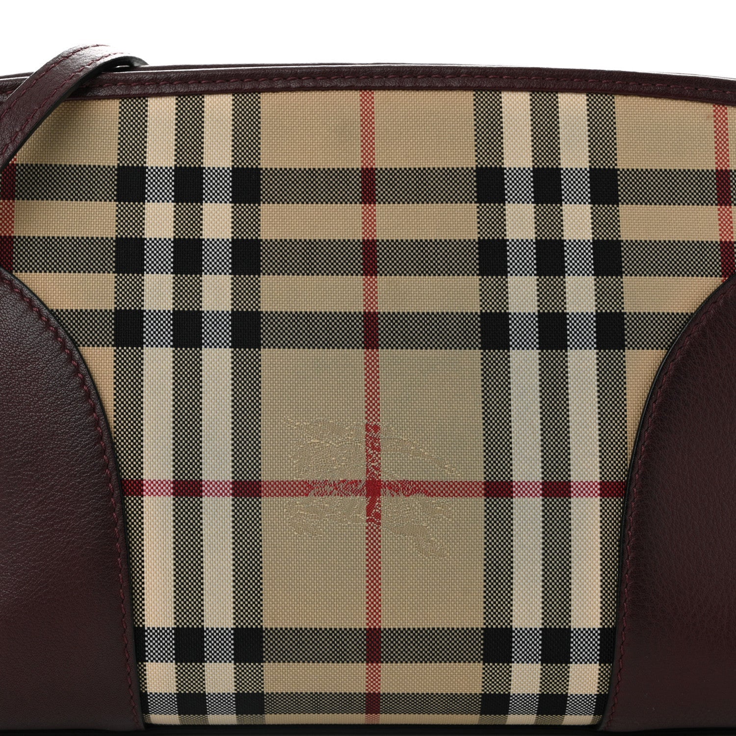 Horseferry Check Small Chichester Crossbody Clutch Bag Burgundy