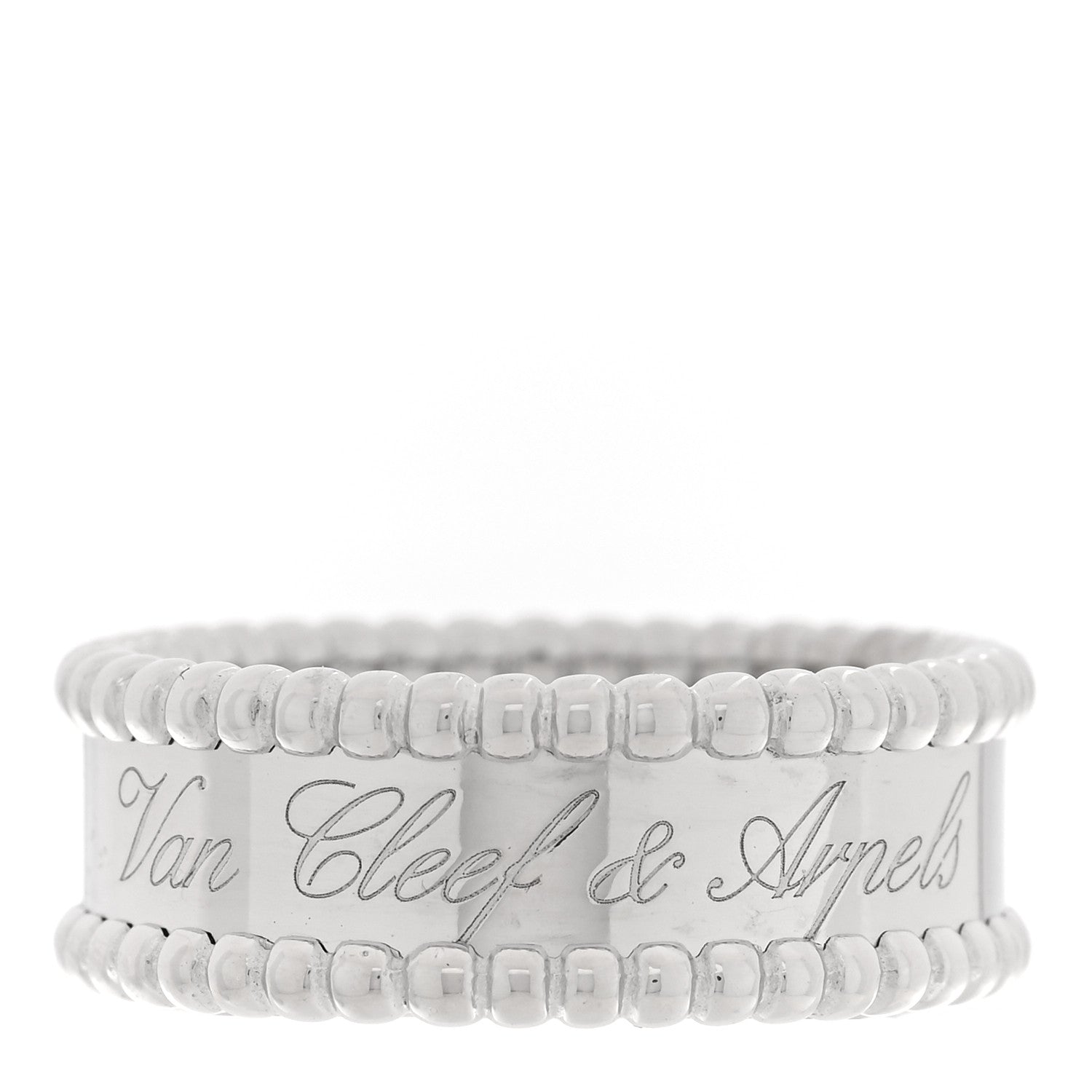 18K White Gold Perlee Signature Ring 57 8