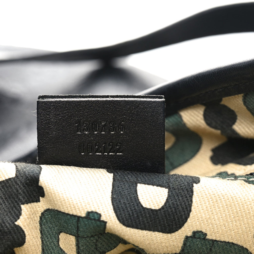 Calfskin Medium Abbey Shoulder Bag Black