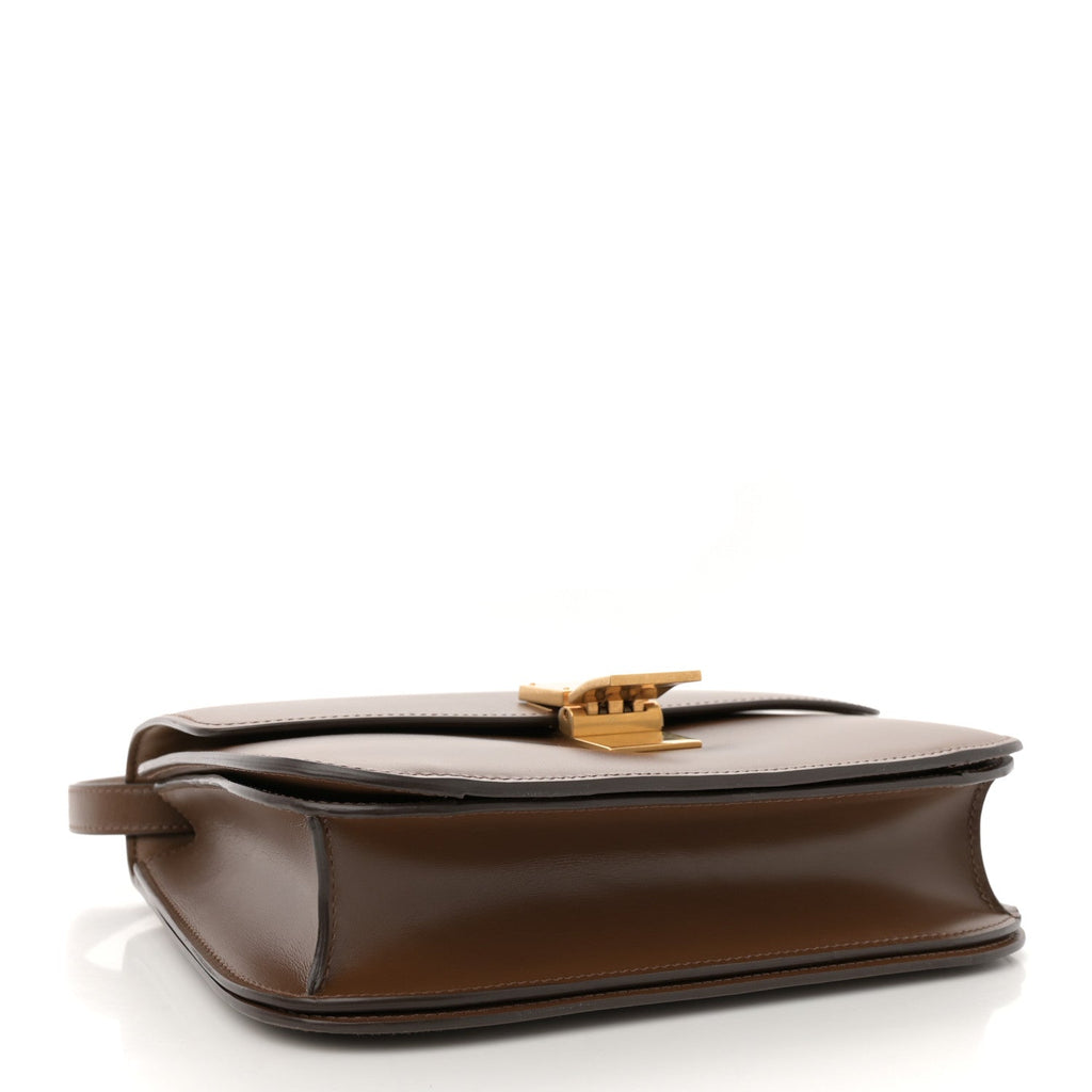 Box Calfskin Medium Classic Box Flap Bag Taupe