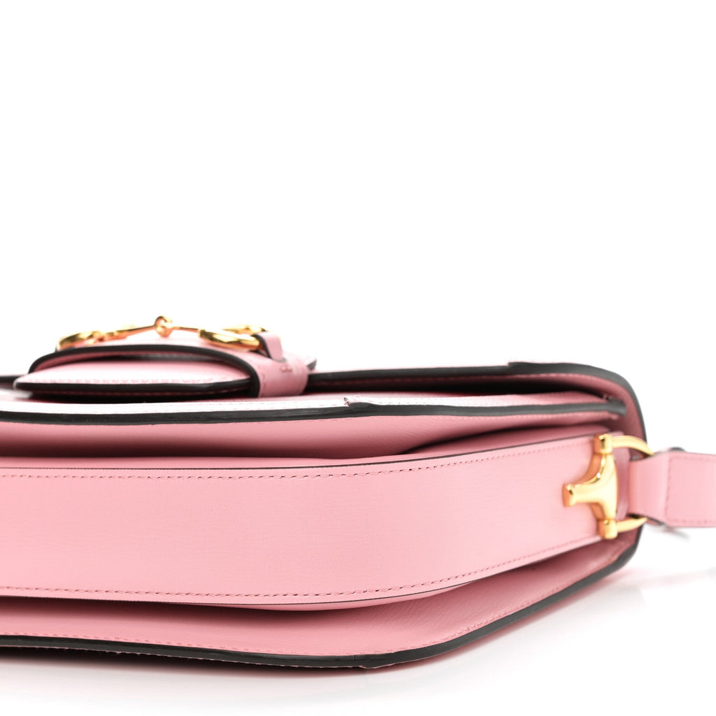 Azalea Calfskin Horsebit 1955 Shoulder Bag New Cherry Red Wild Rose