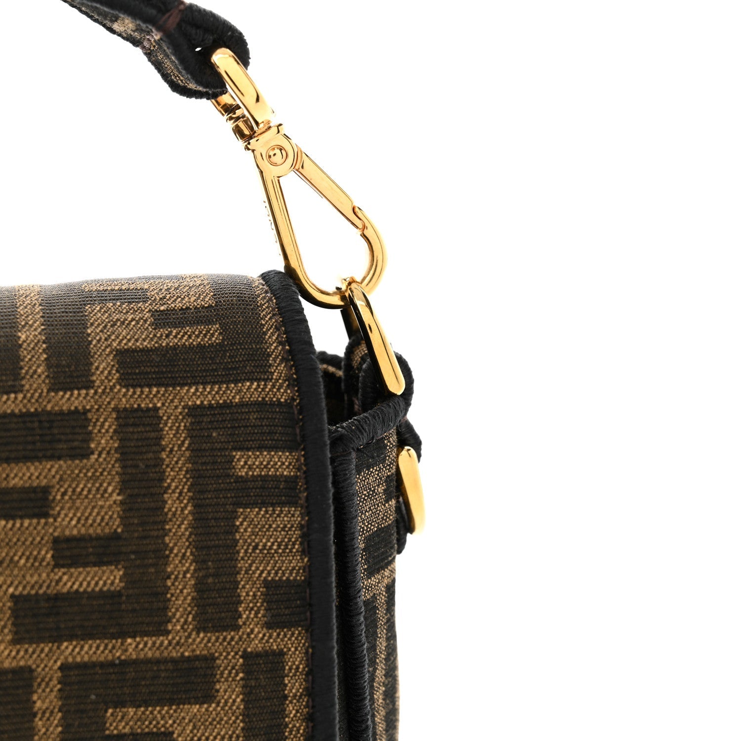 Fabric Jacquard FF 1974 Medium Baguette Tobacco Moro Black