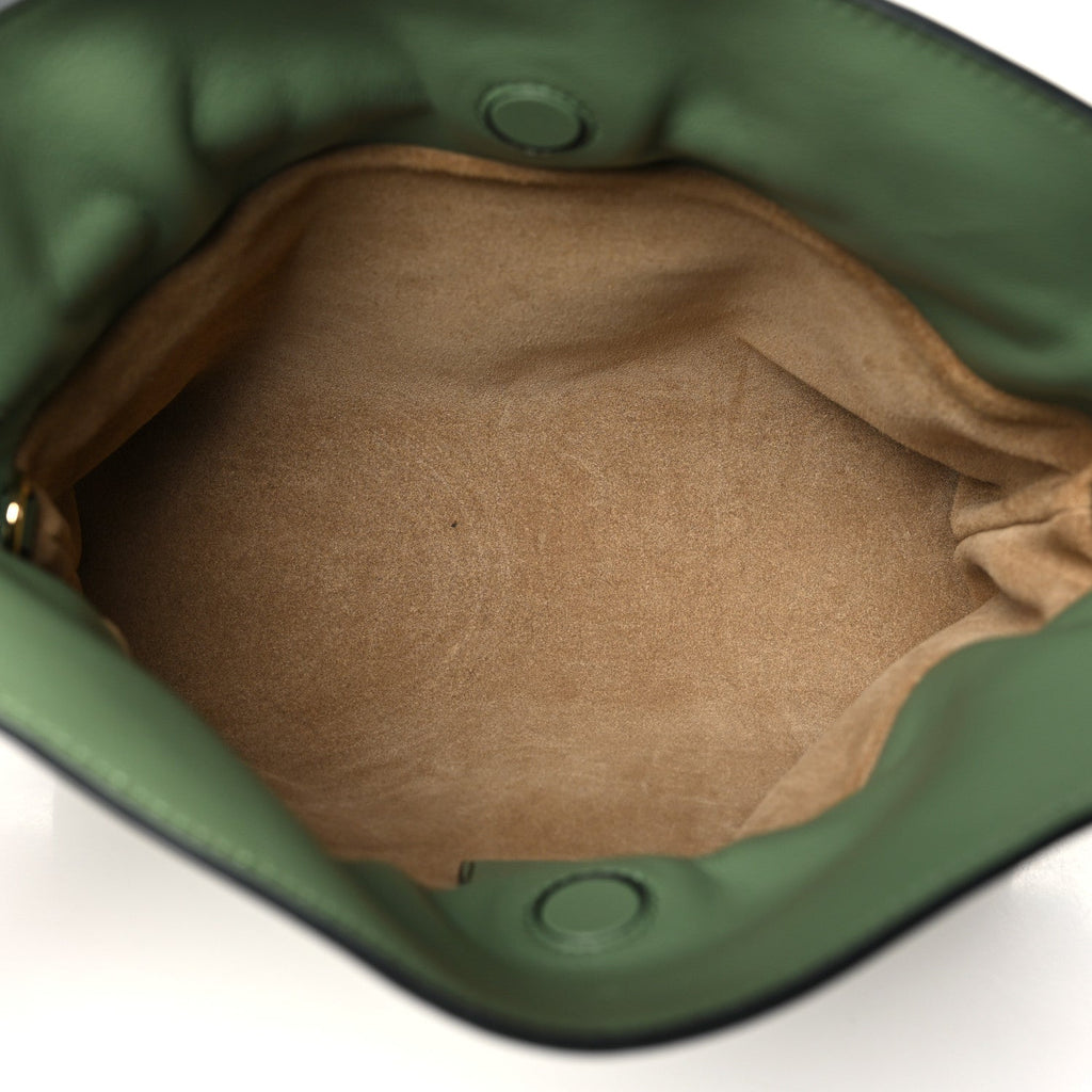 Calfskin Mini Flamenco Knot Clutch Rosemary