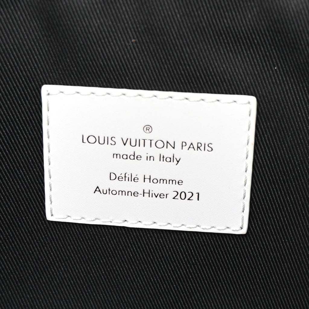 Calfskin Newspaper Print Pouch