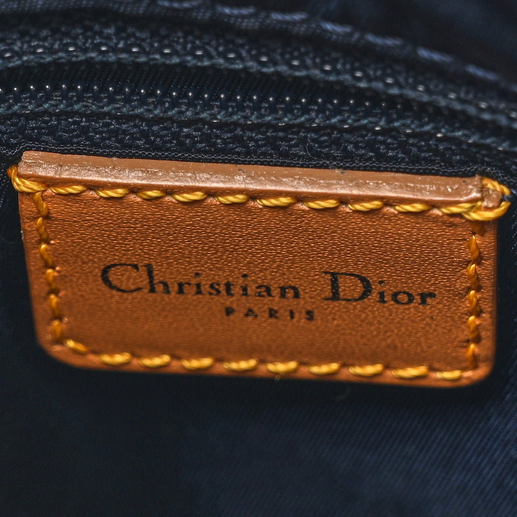 Denim Calfskin Boston Bag Blue