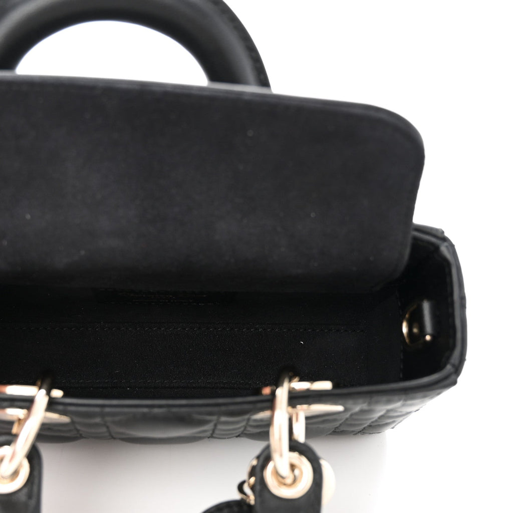 Lambskin Cannage Micro Lady D-Joy Black